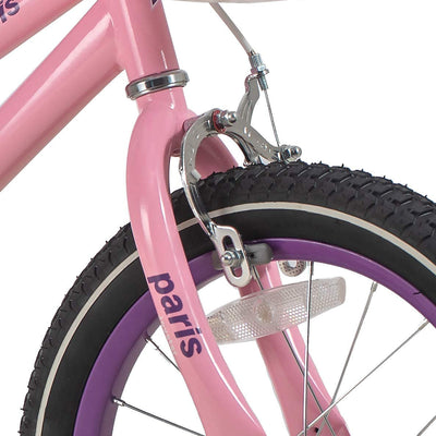 JOYSTAR Kids Bike Girls Ages 5-9 w/ Training Wheels, 18", Purple/Pink (Open Box) - VMInnovations