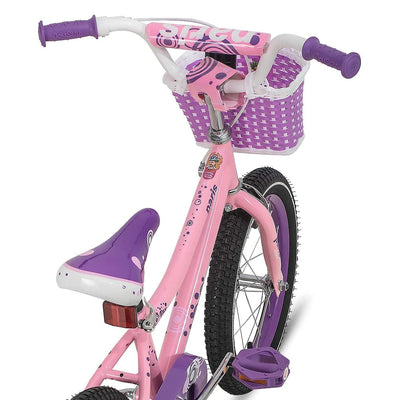 JOYSTAR Kids Bike Girls Ages 5-9 w/ Training Wheels, 18", Purple/Pink (Open Box) - VMInnovations