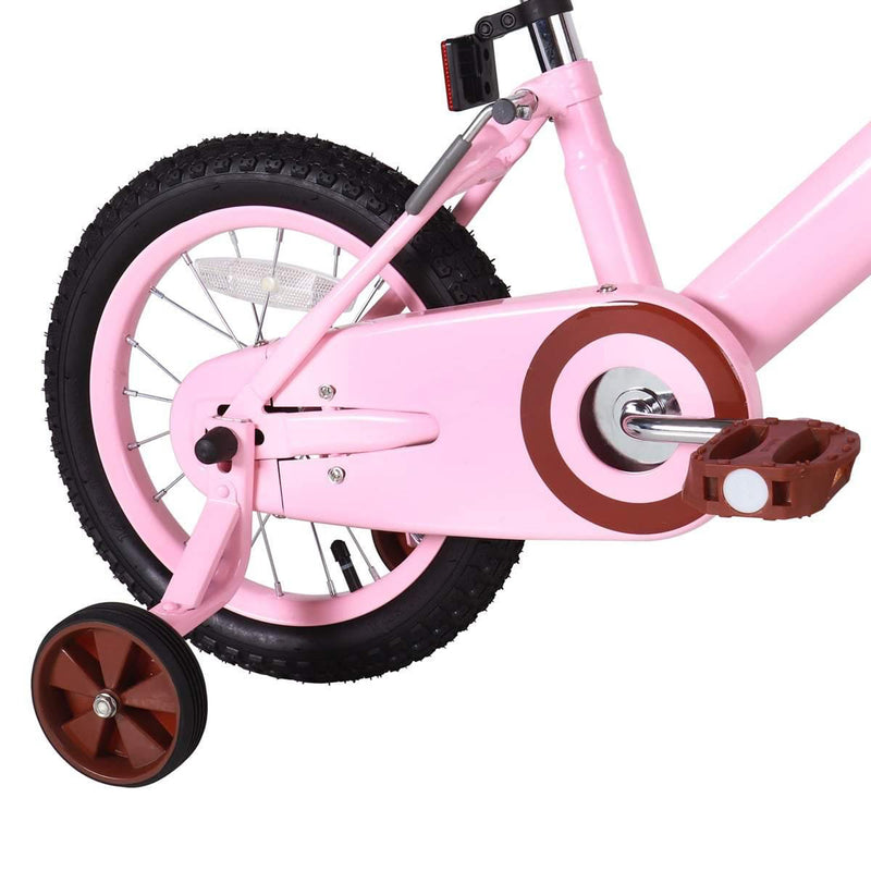 Joystar Vintage 12" Ages 2-7 Kids Training Wheel Bike w/Basket, Pink (Open Box)