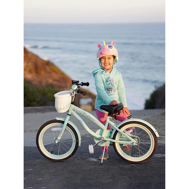 Joystar 16 Inch Kids Cruiser Bike w/ Training Wheels, Ages 4-7, Mint Green(Used)