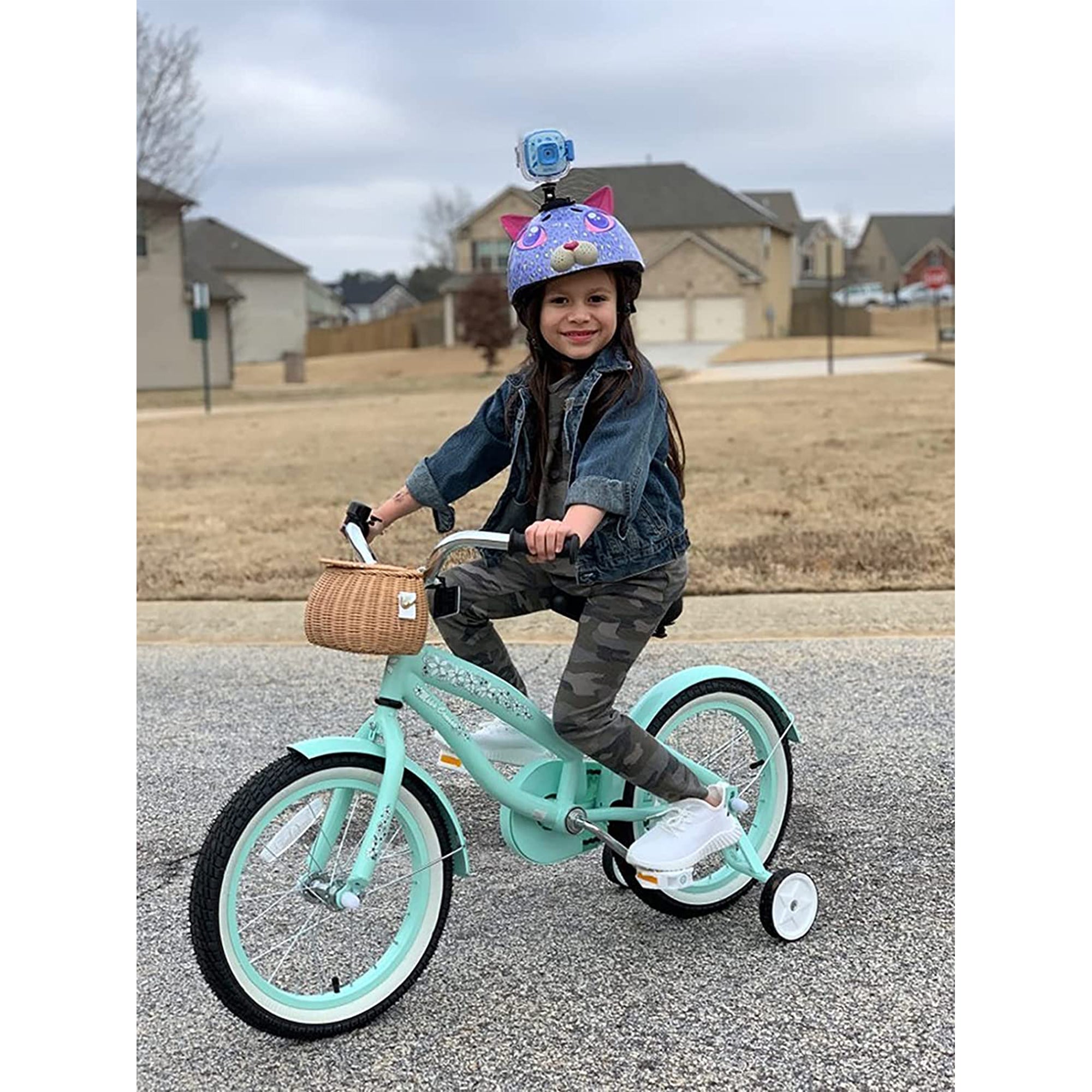 Joystar 16 Inch Kids Cruiser Bike w/ Training Wheels, Ages 4-7, Mint Green(Used) - VMInnovations