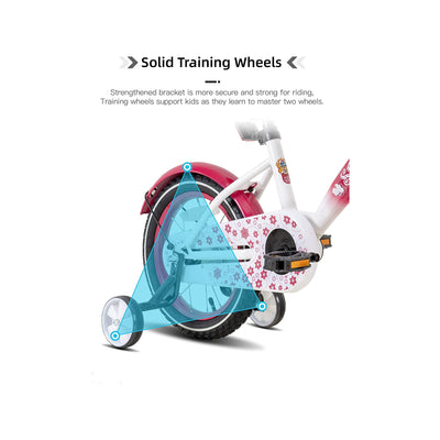 JOYSTAR Starry Girls Bike for Girls Ages 5-9 with Training Wheels, 18" (Used)