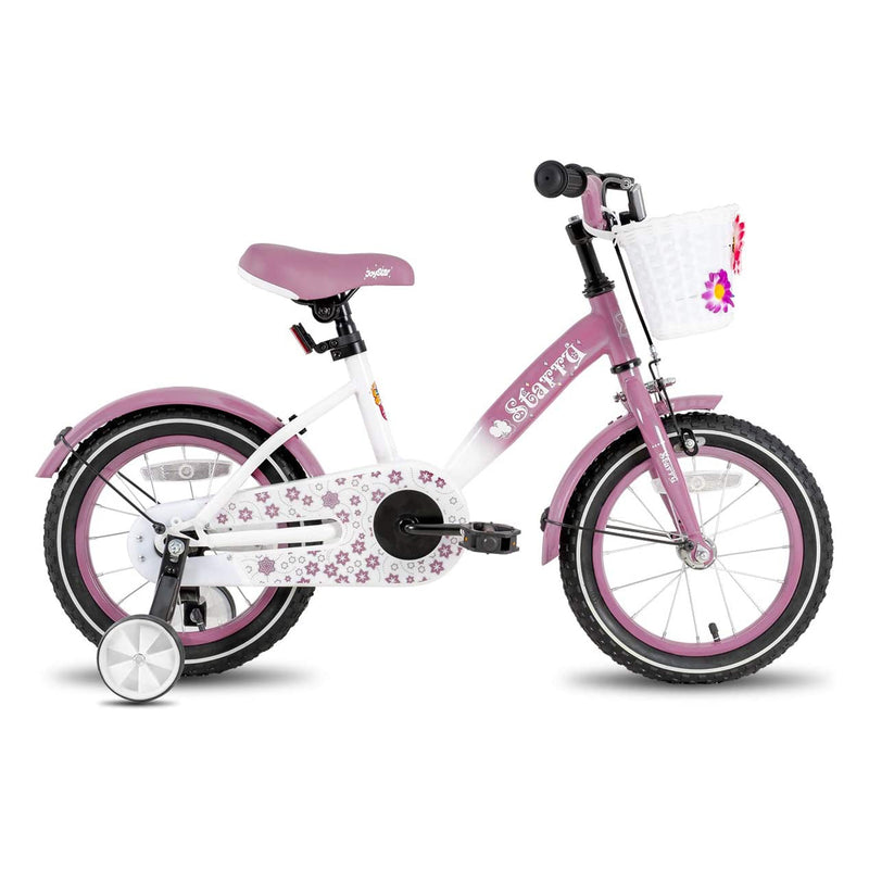 JOYSTAR Starry Girls Bike for Girls Ages 4-7 with Training Wheels, 16", Lavender