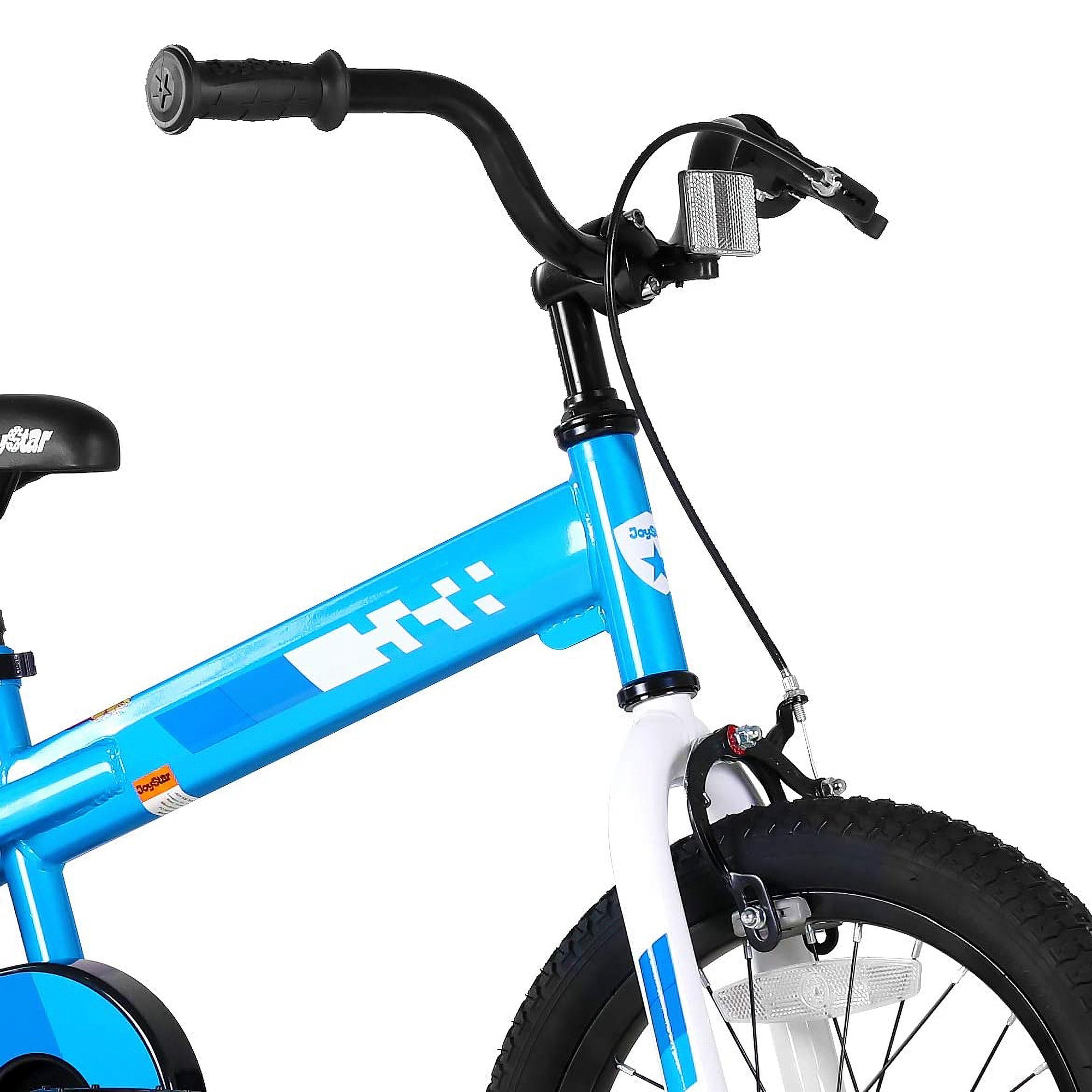 JOYSTAR Whizz Kids Bike Ages 4-7 w/Training Wheels, 16", Blue (Used) - VMInnovations