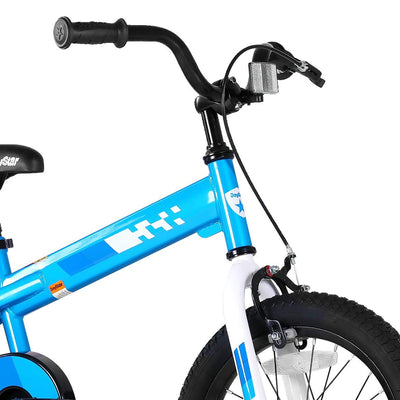 JOYSTAR Whizz Kids Bike Ages 4-7 w/Training Wheels, 16", Blue (Used) - VMInnovations