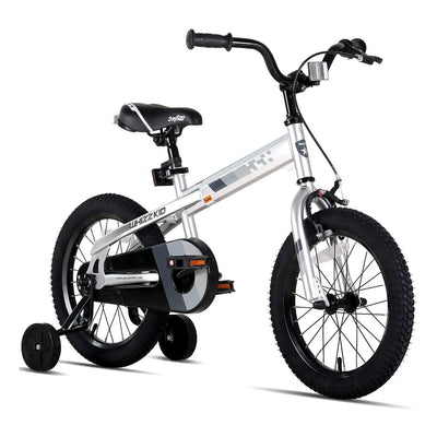 JOYSTAR Whizz Kids Bike for Boys & Girls,Training Wheels, 16", Silver (Open Box) - VMInnovations