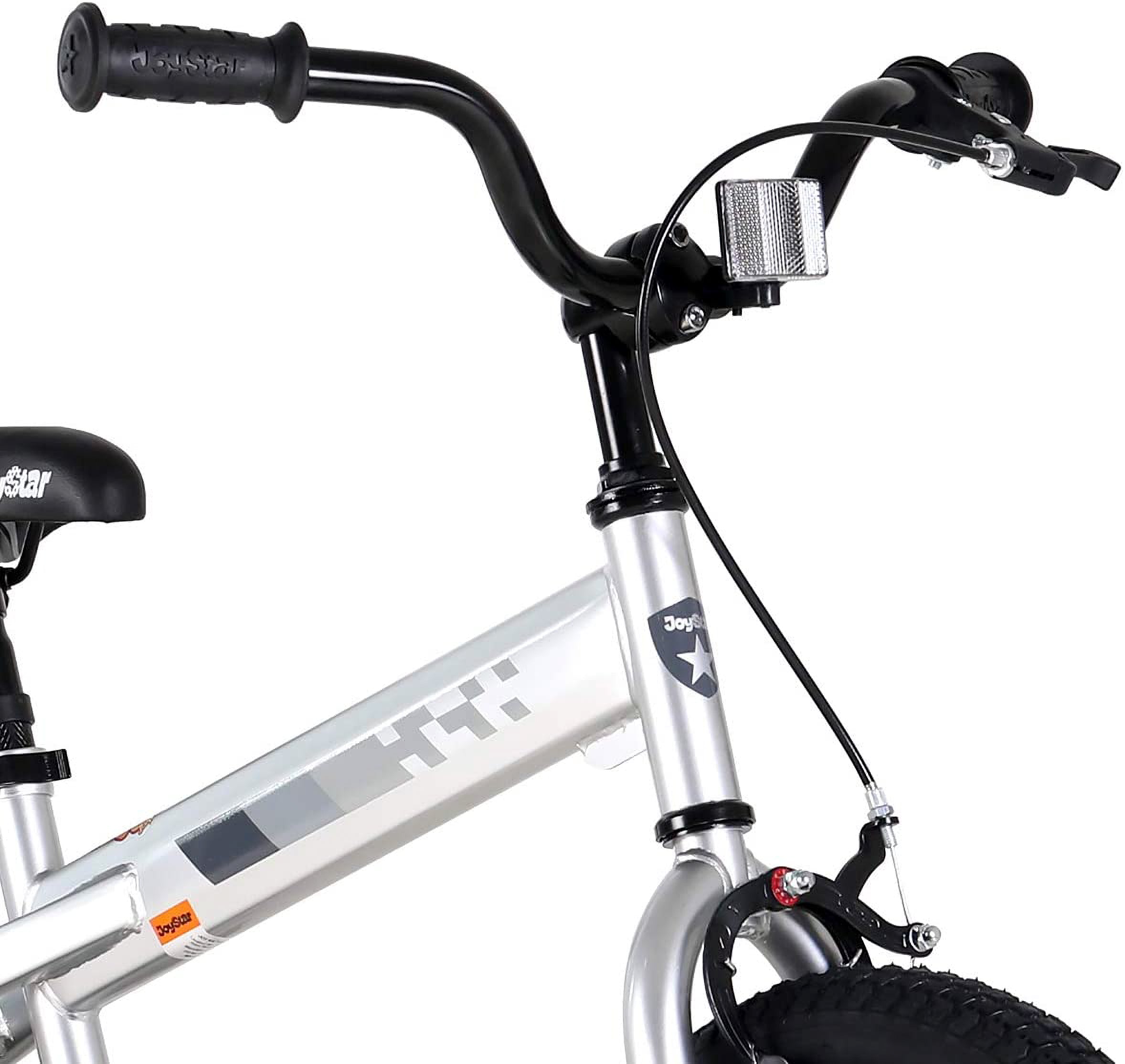 JOYSTAR Whizz Kids Bike for Boys & Girls,Training Wheels, 16", Silver (Open Box) - VMInnovations