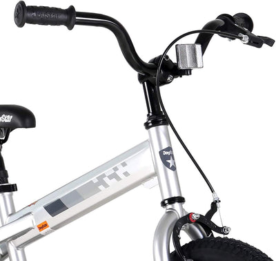 JOYSTAR Whizz Kids Bike for Boys & Girls,Training Wheels, 16", Silver (Open Box) - VMInnovations