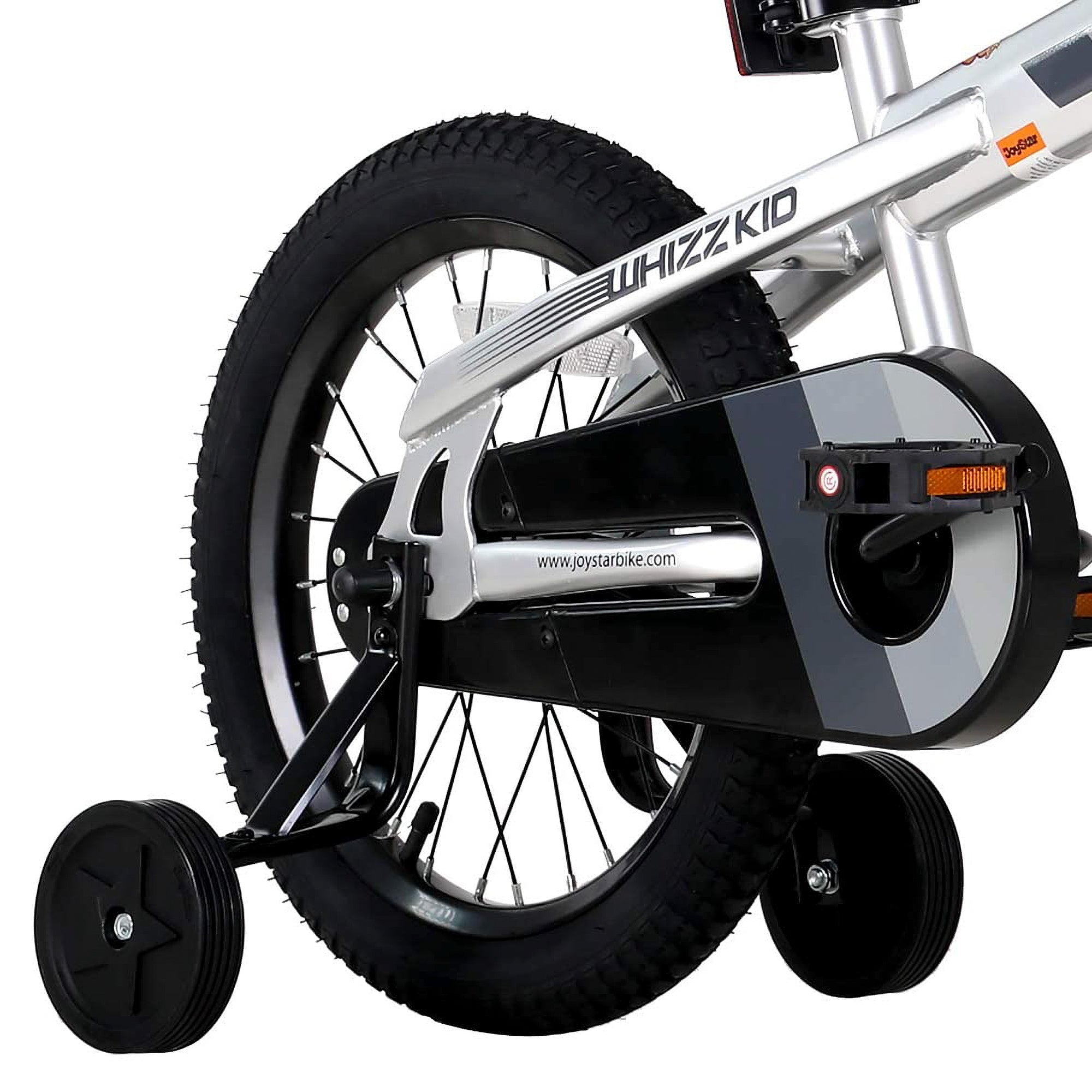 JOYSTAR Whizz Kids Bike for Boys & Girls,Training Wheels, 16", Silver (Open Box) - VMInnovations