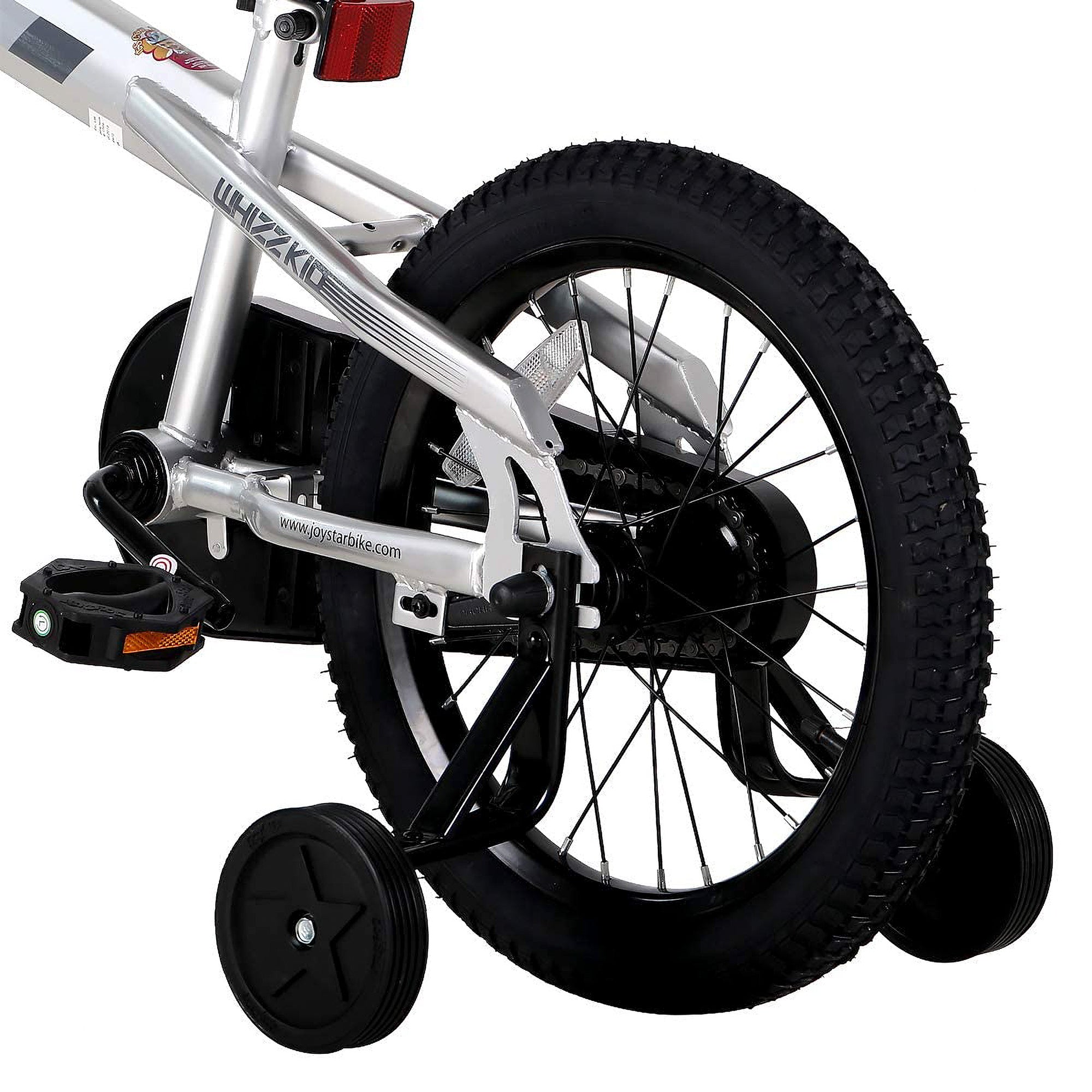 JOYSTAR Whizz Kids Bike for Boys & Girls,Training Wheels, 16", Silver (Open Box) - VMInnovations