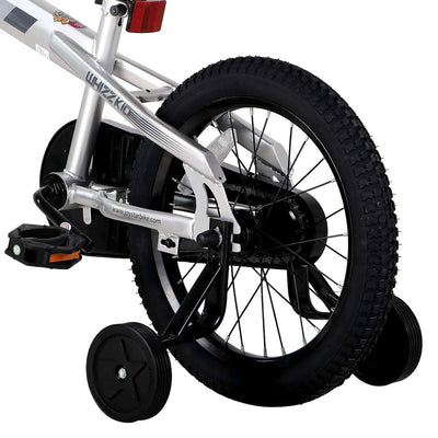 JOYSTAR Whizz Kids Bike for Boys & Girls,Training Wheels, 16", Silver (Open Box) - VMInnovations