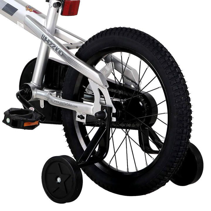 JOYSTAR Whizz Kids Bike for Boys & Girls,Training Wheels, 16", Silver (Open Box)