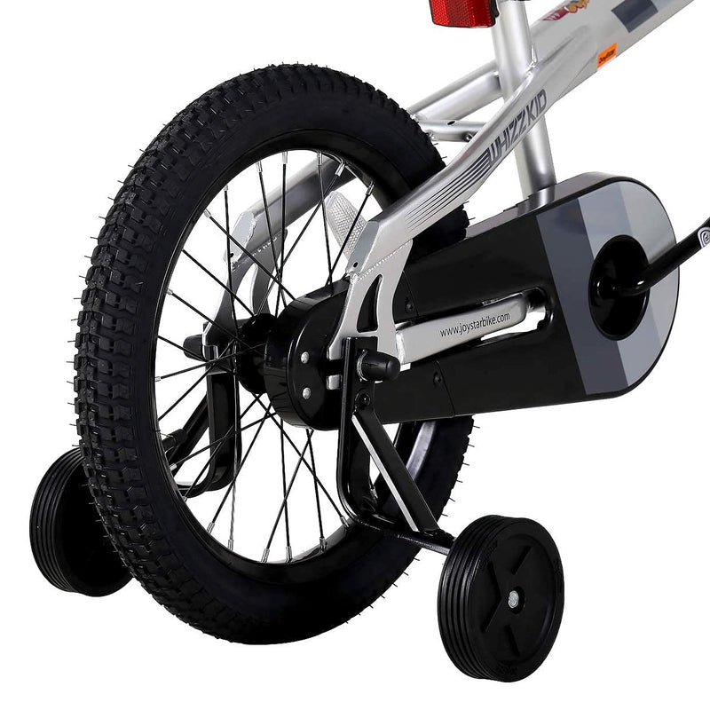 JOYSTAR Whizz Kids Bike for Boys & Girls Ages 4-7 w/Training Wheels, 16", Silver