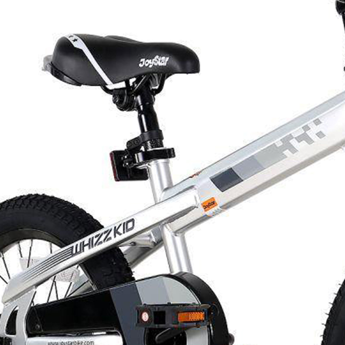 Joystar Whizz Kids Bike for Boys & Girls Ages 5-9 with Kickstand, 18", Silver - VMInnovations