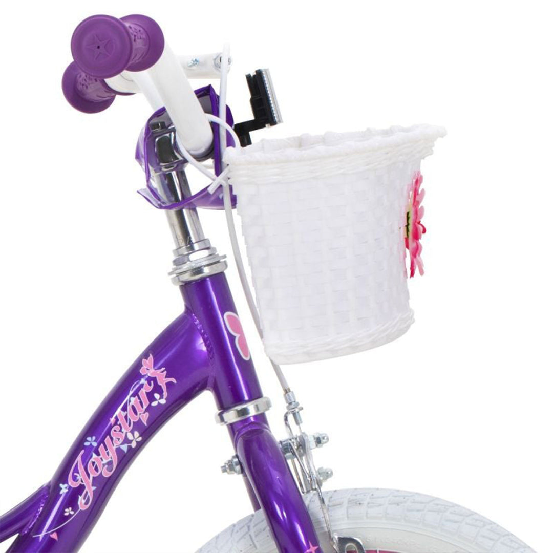 Joystar Fairy 18" Bike with Training Wheels for Ages 5 to 9, Purple (Open Box)