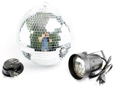 CHAUVET MBK-2 12" Mirror Disco Ball Party Kit + Pinspot