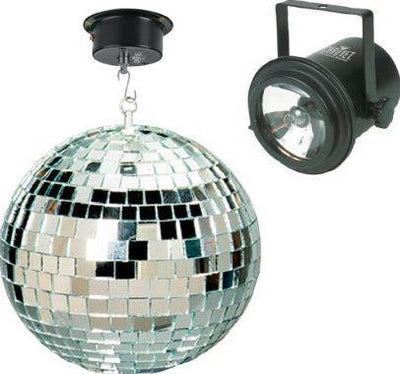 CHAUVET MBK-2 12" Mirror Disco Ball Party Kit + Pinspot