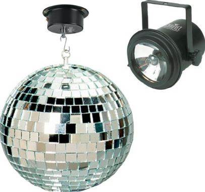 CHAUVET MBK-2 12" Mirror Disco Ball Party Kit + Pinspot