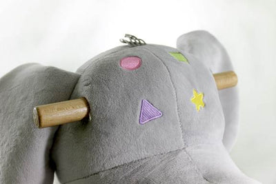 KidKraft Gray Elephant Kids Plush Musical Rocker Chair