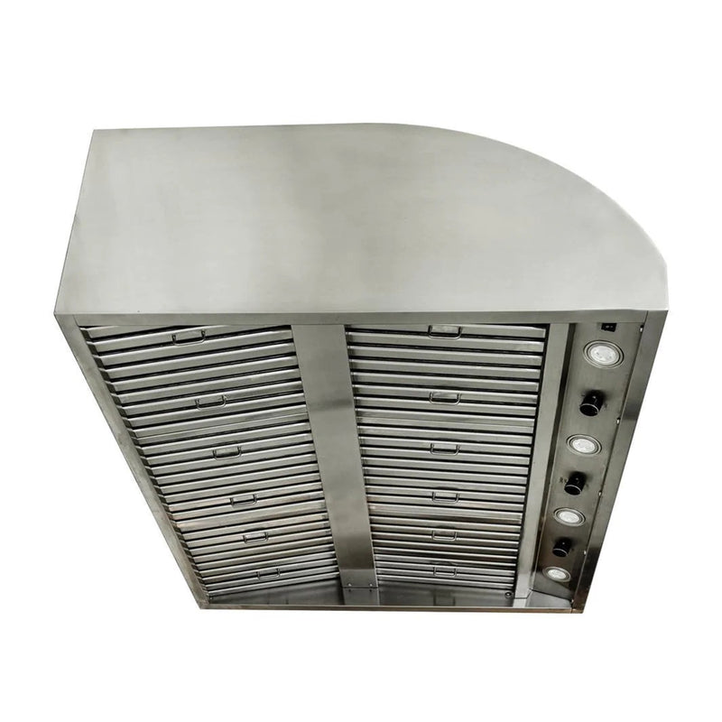 Blaze Outdoor 42 Inch 304 Grade Stainless Steel Vent Hood with 2000 CFM Blowers