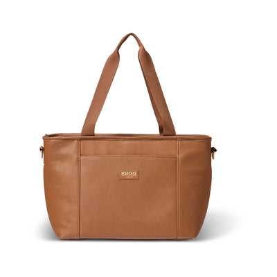 Igloo Luxe PU Leather Insulated Tote Cooler Bag with Detachable Strap (Open Box)