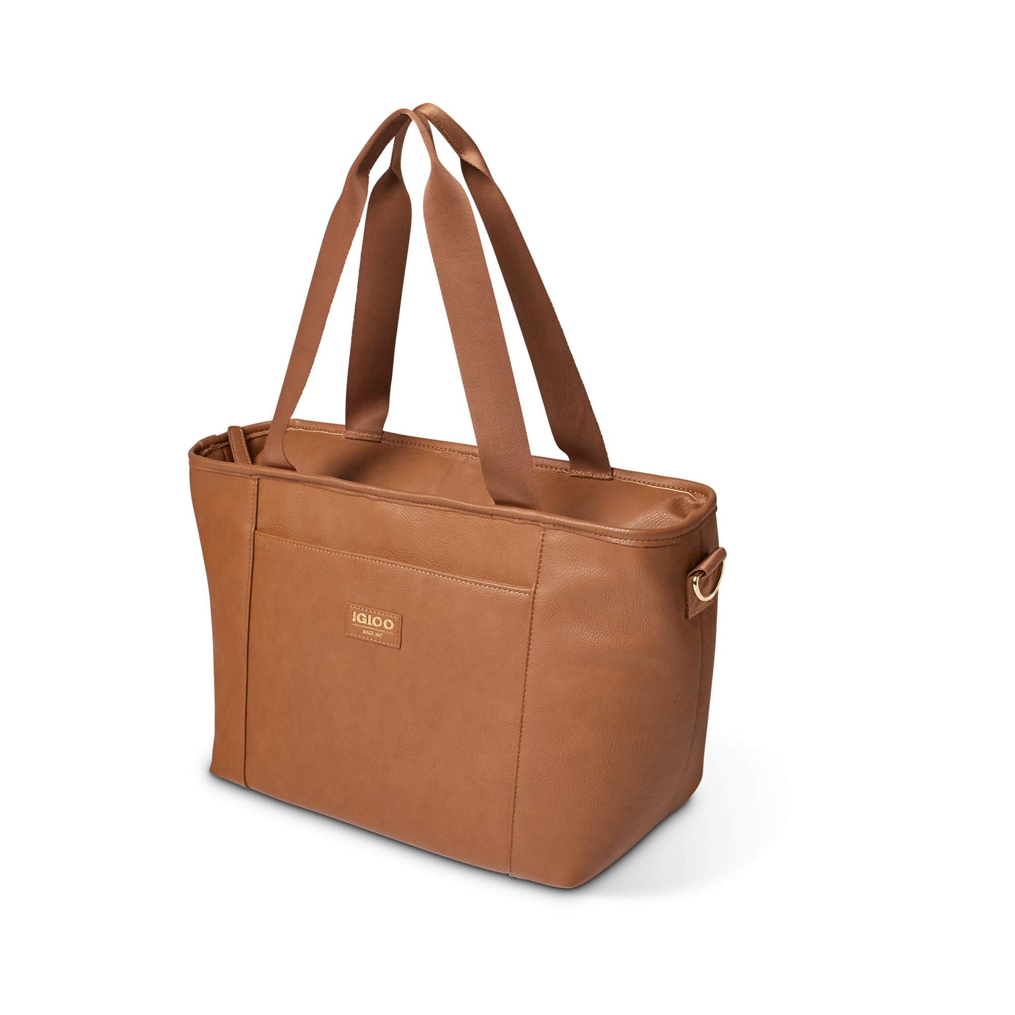 Igloo Luxe PU Leather Insulated Tote Cooler Bag with Detachable Strap (Open Box)