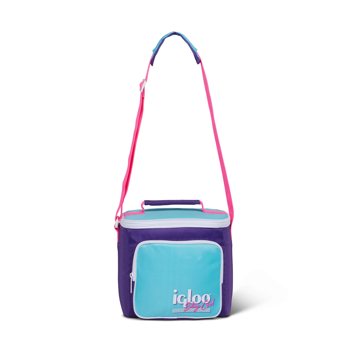 Igloo 90s Retro Collection Square Neon Lunch Box Soft Side Cooler Bag (Open Box)