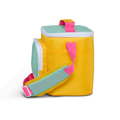 Igloo 90s Retro Collection Square Neon Lunch Box Soft Side Cooler Bag, Yellow