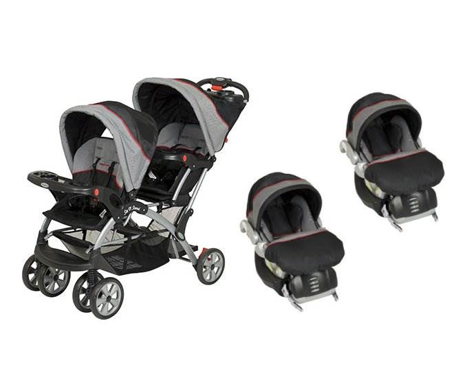 BABY TREND Sit N Stand Double Travel System (2 Car Seats Included) - Millennium