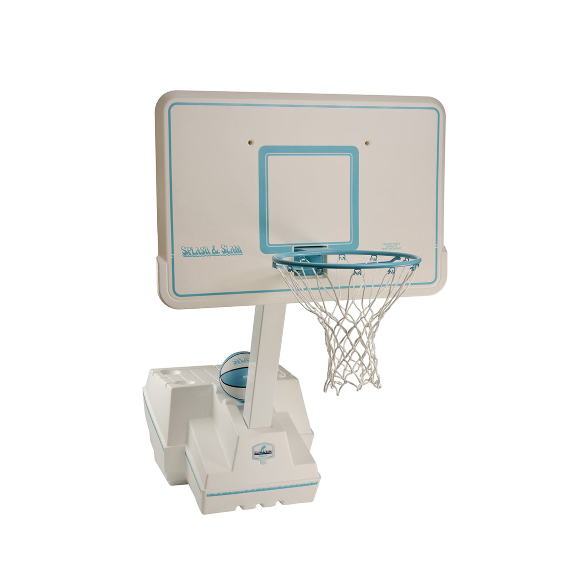 Dunn-Rite Adjustable Height Swimming Pool Basketball Hoop, White (Open Box)
