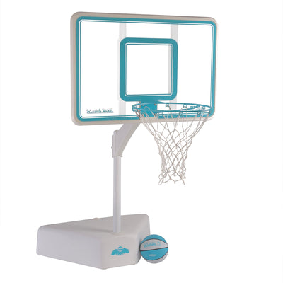 Dunn-Rite Splash and Shoot Regulation Poolside Fillable Basketball Hoop, Clear