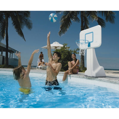 Dunn-Rite PoolSport Combination Volleyball Basketball Set with Regulation & Ball