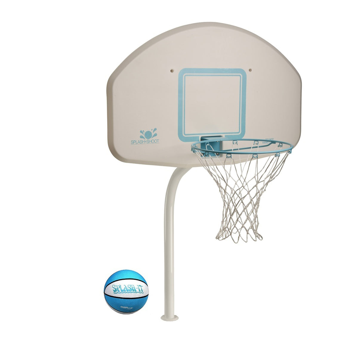 Dunn-Rite Deck Pool Basketball Hoop + V400 WaterVolley Pool Volleyball Set
