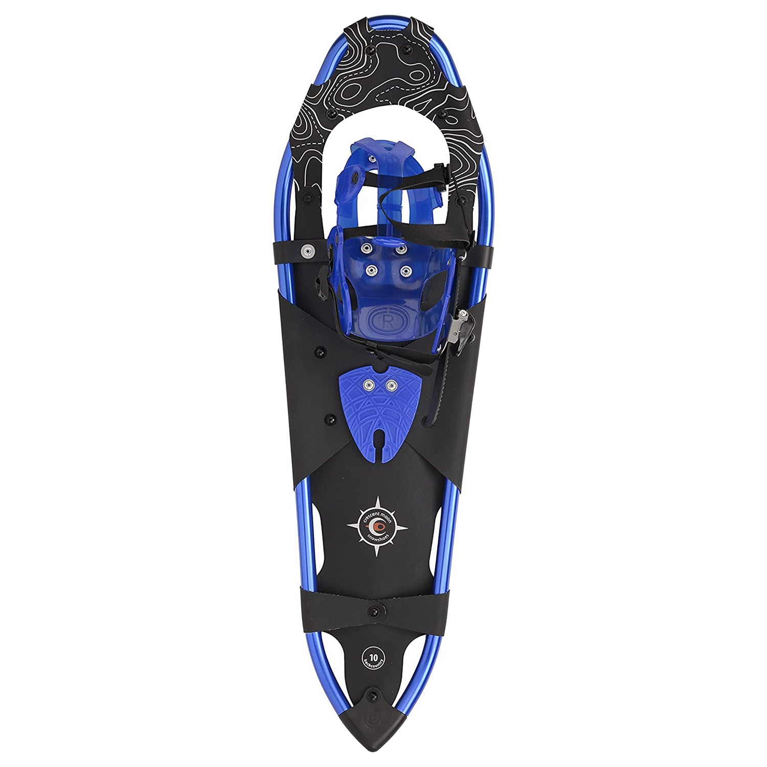 Crescent Moon Mens Athletic Lightweight Backcountry Snowshoes, Blue (Used) - VMInnovations