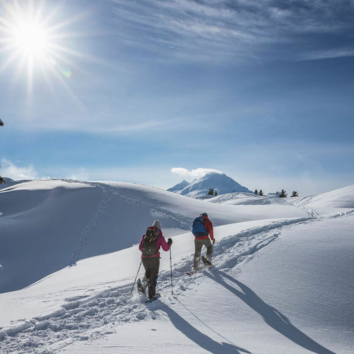 Crescent Moon Womens Athletic Snowshoes w/ Crampons, Gold 13 Sapphire Blue(Used) - VMInnovations