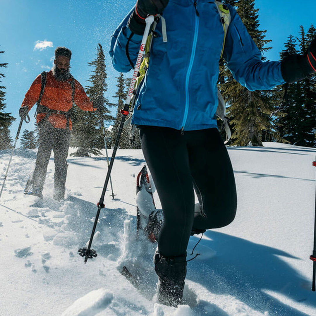 Crescent Moon Womens Athletic Snowshoes w/ Crampons, Gold 13 Sapphire Blue(Used) - VMInnovations