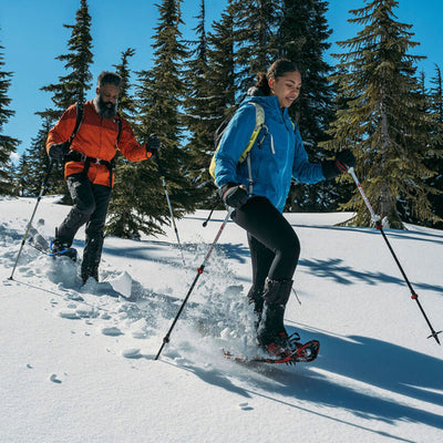 Womens Athletic Trail Snowshoes w/ Crampons, Gold 13 Sapphire Blue (Open Box)