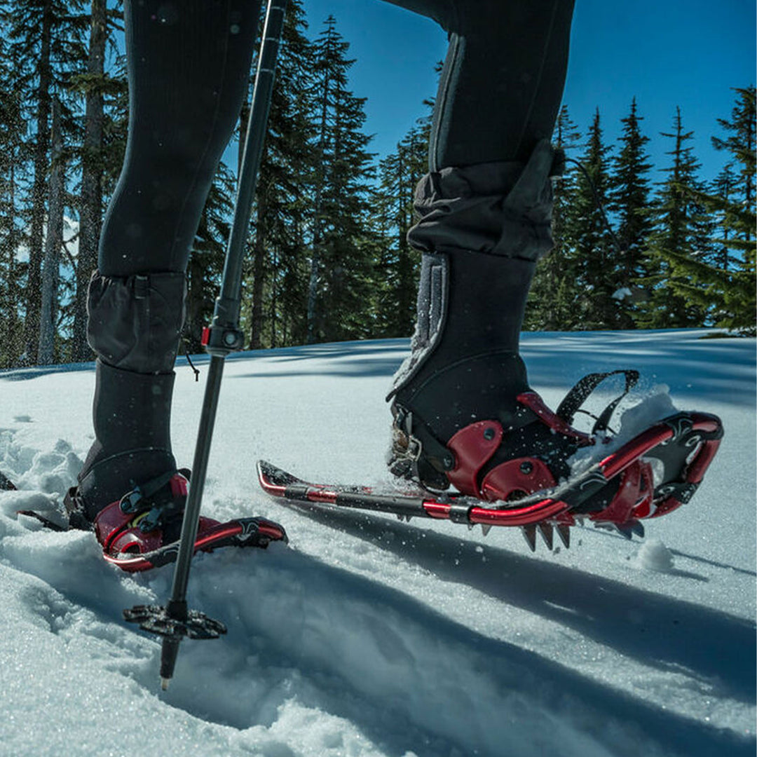 Crescent Moon Womens Athletic Snowshoes w/ Crampons, Gold 13 Sapphire Blue(Used) - VMInnovations