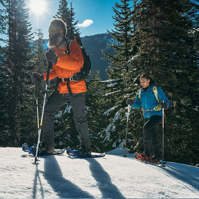 Crescent Moon Mens Athletic Lightweight Backcountry Snowshoes, Blue (Used) - VMInnovations