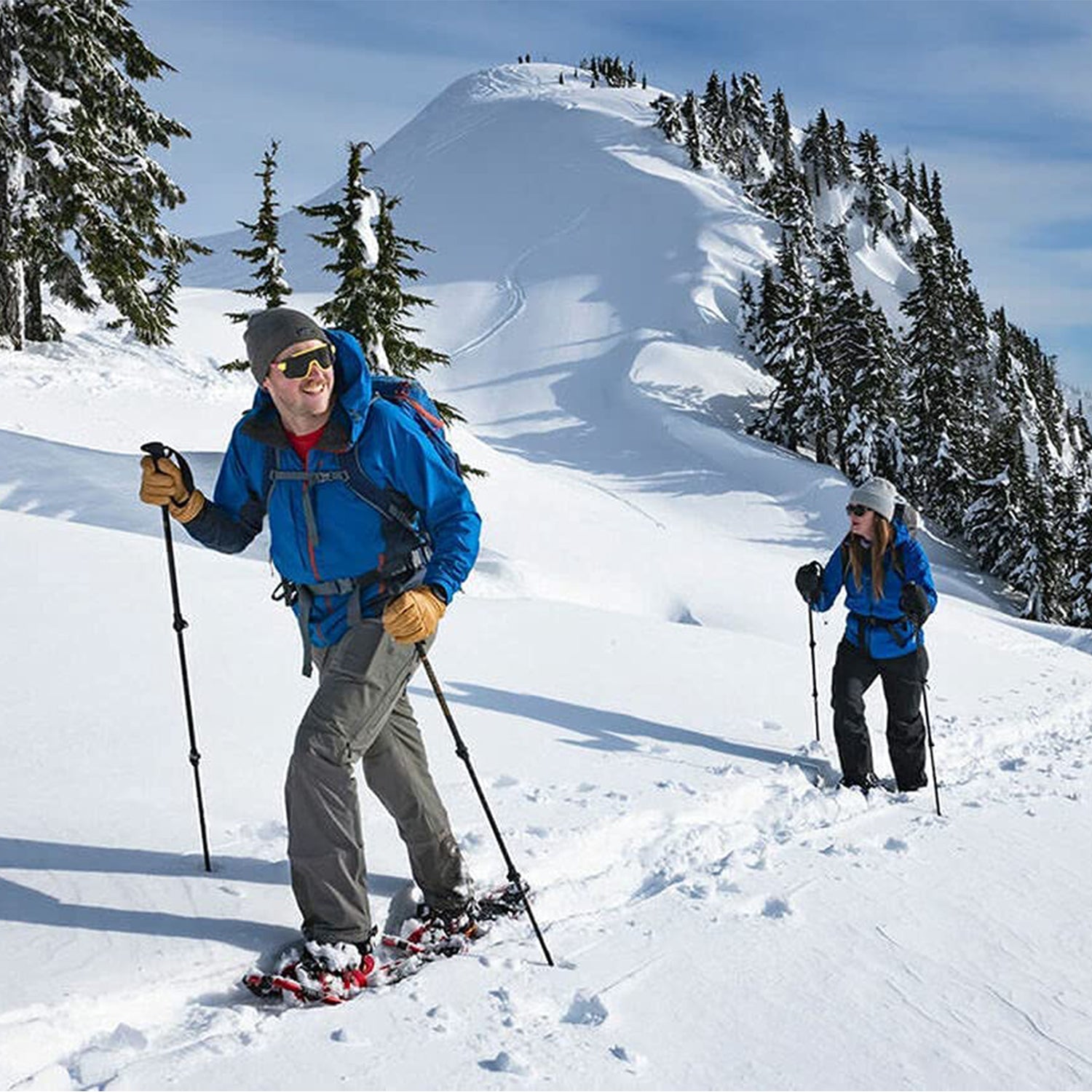 Crescent Moon Mens Athletic Lightweight Backcountry Snowshoes, Blue (Used) - VMInnovations