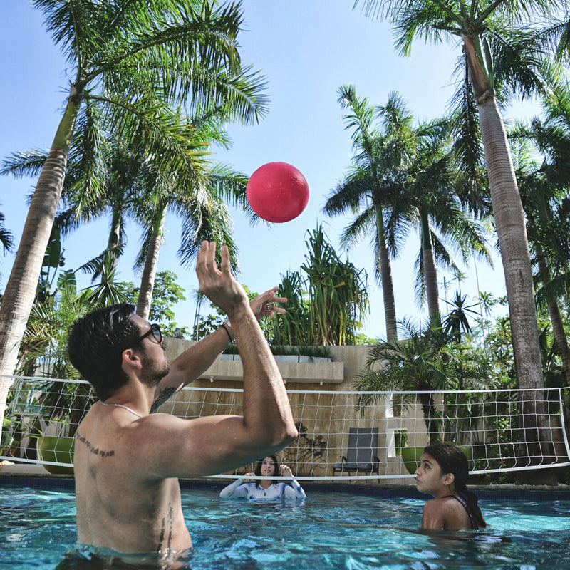 Dunn-Rite V400 WaterVolly Swimming Pool Volleyball Set with Ball and 24 Foot Net