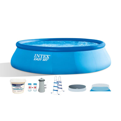 Intex 26165EH 15ft x 42in Above Ground Pool Bundle w/ Pump & Chlorine Tablets