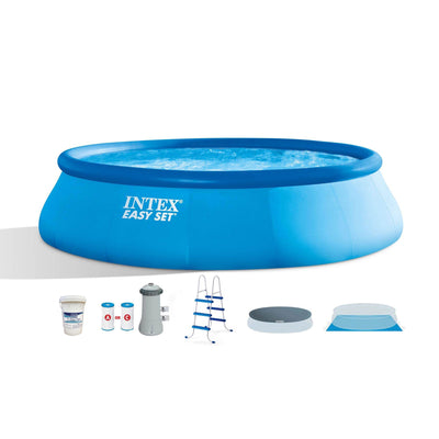 Intex 26165EH 15ft x 42in Above Ground Pool Bundle w/ Pump & Chlorine Tablets