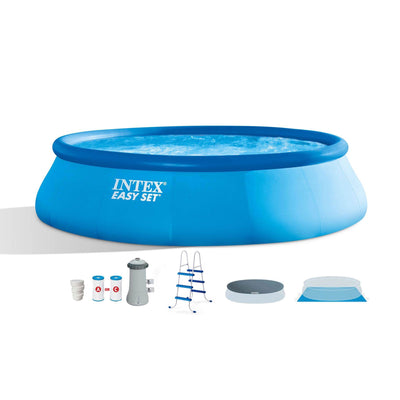 Intex 26165EH 15ft x 42in Above Ground Pool Bundle w/ Pump & Chlorine Tablets