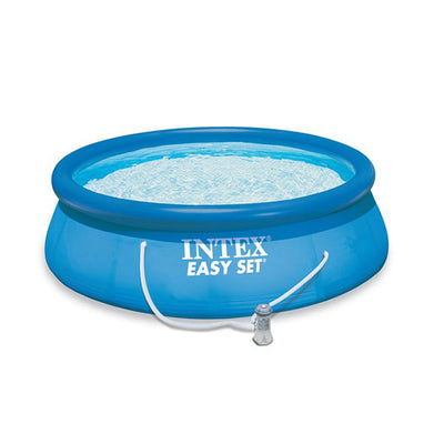 Intex 15ft x 48in Easy Set Blow Up Swimming Pool Kit & Filter Pump & Skooba Vac