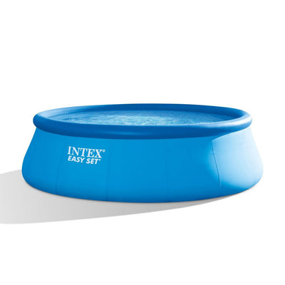 Intex 15ft x 48in Easy Set Blow Up Swimming Pool Kit & Filter Pump & Skooba Vac
