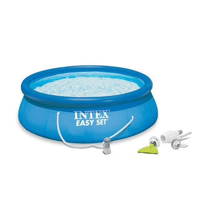 Intex 15ft x 48in Easy Set Blow Up Swimming Pool Kit & Filter Pump & Skooba Vac