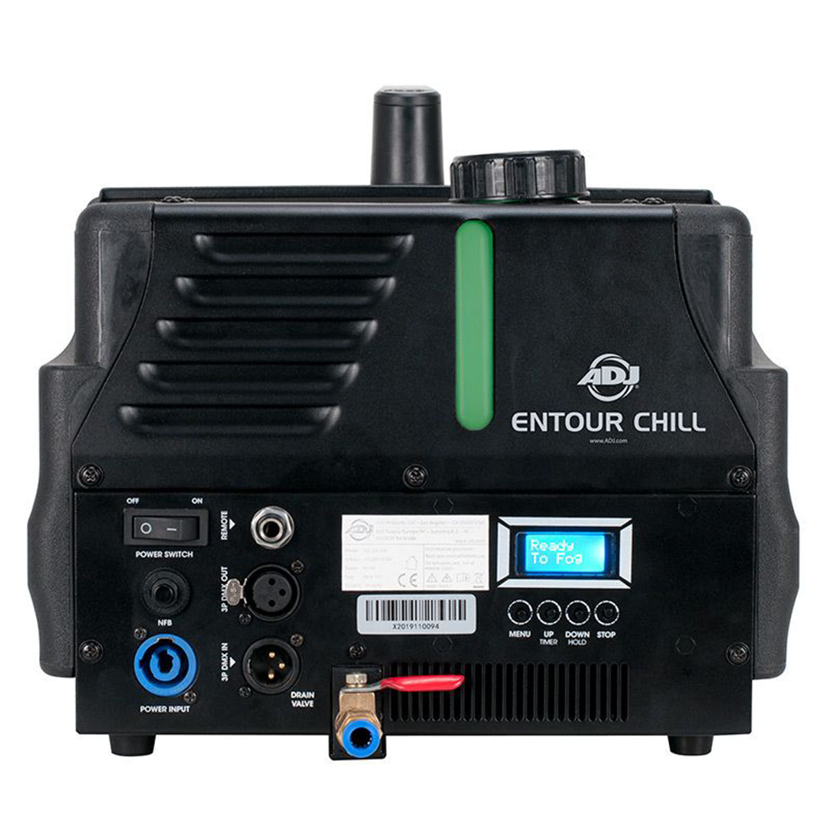 ADJ Products Entour Chill 800W High Output Fog Machine w/ Timer & Fog Liquid, 8L