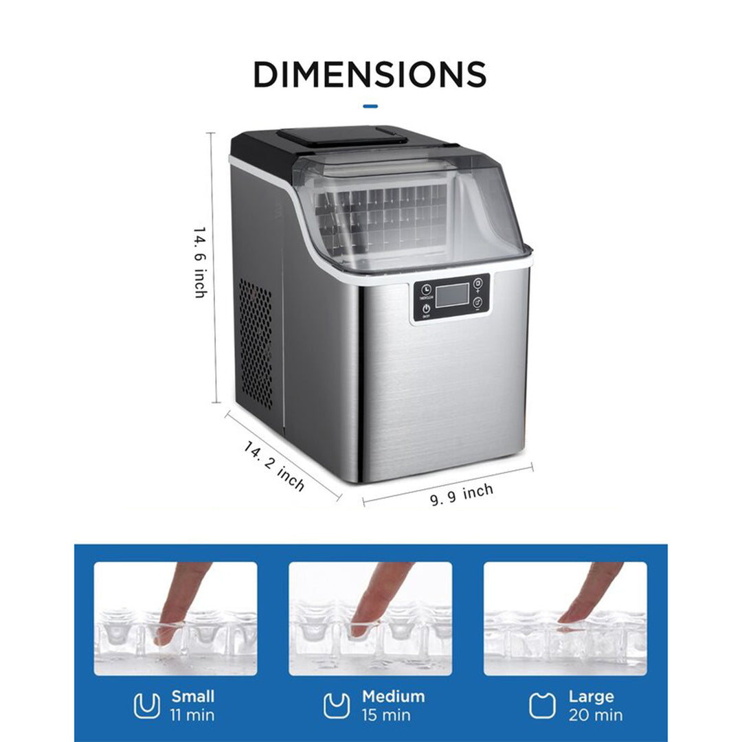 WANDOR 44 Pound 1 Gallon Countertop Self Cleaning Ice Maker w/ Ice Scoop (Used) - VMInnovations
