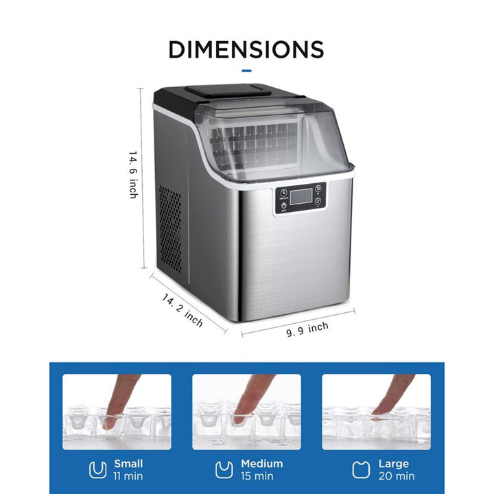 WANDOR 44 Pound 1 Gallon Countertop Self Cleaning Ice Maker w/ Ice Scoop (Used) - VMInnovations